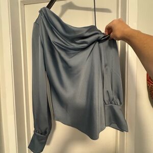 Jonathan Simkhai Blue Off-Shoulder Women's Top